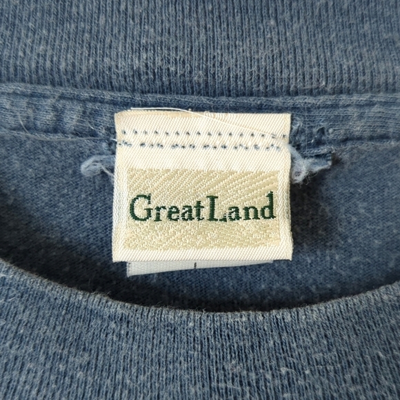 Great Land 90's Vintage Untamed Domain Short Sleeve Crewneck T-shirt Blue Large - Picture 4 of 11
